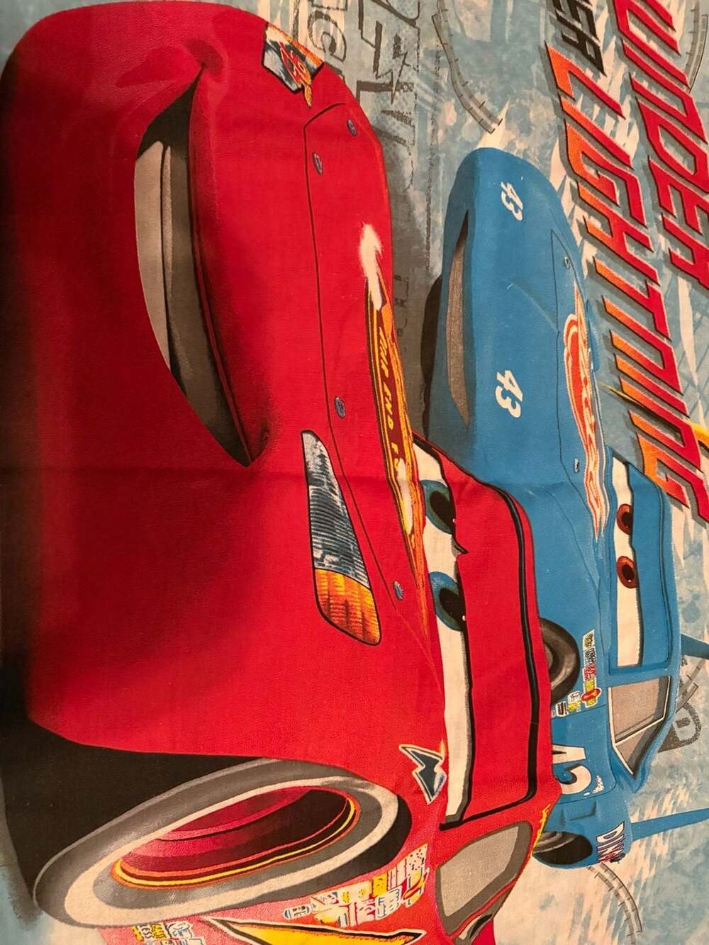 Disney Pixar Cars Thunder After Lightning McQueen King Standard Pillowcase - Picture 3 of 3